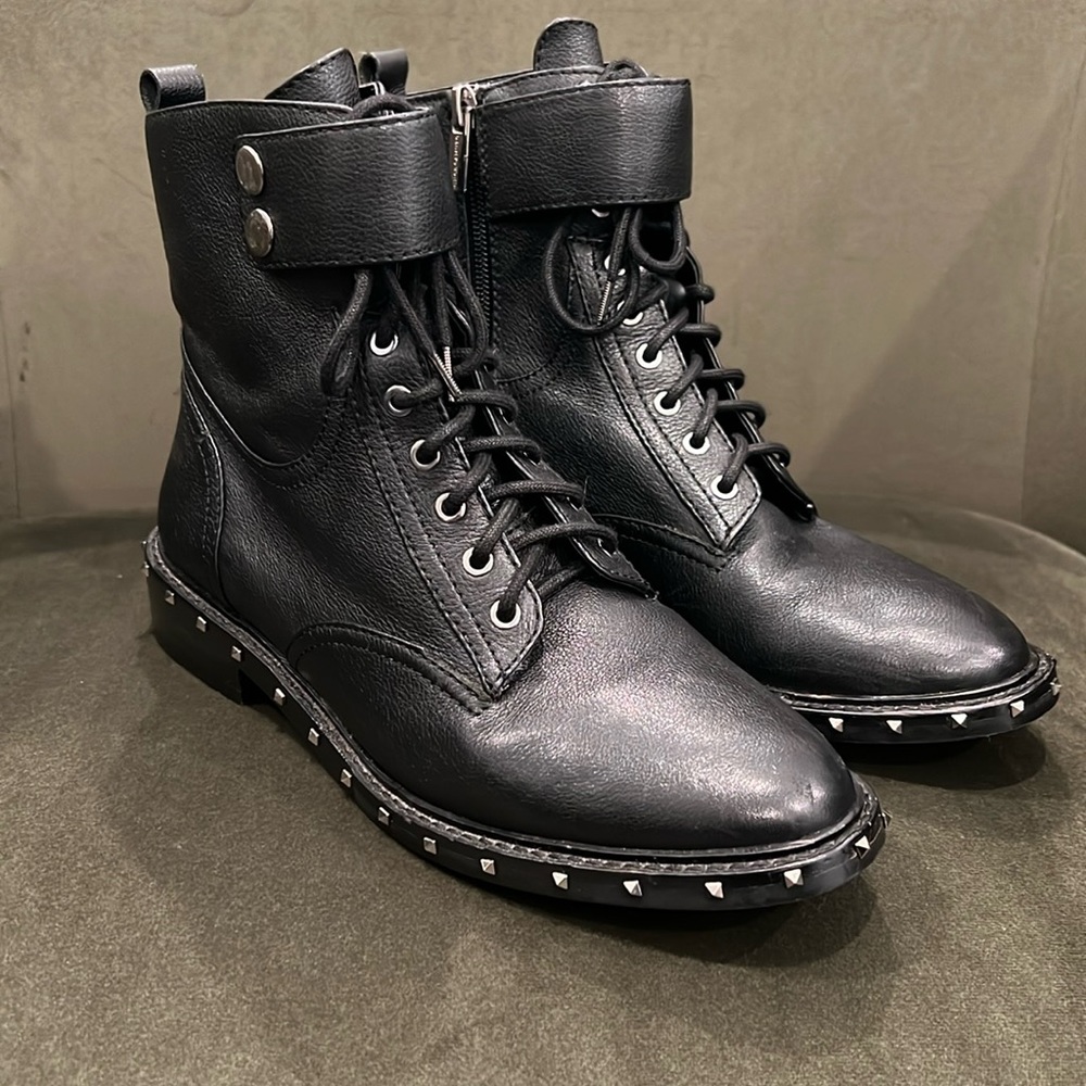 Vince Camuto Talorini Leather Combat Boots